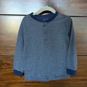 Janie and Jack Striped Henley Tee Size 3T